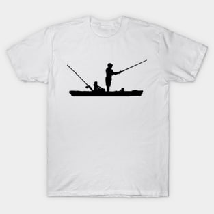 Kayak Fishing Black T-Shirt